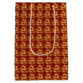 〔占星術の〕十二宮図中国のドラゴンが幸運の赤を歓迎 ミディアムペーパーバッグ (裏面)