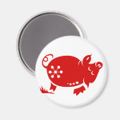 〔占星術の〕十二宮図中国のピグ製紙イラストレーション マグネット (正面/裏面)