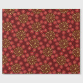 〔占星術の〕十二宮図中国のフォーチュンforドラゴンの年の赤金ゴールド ラッピングペーパー (フラット)