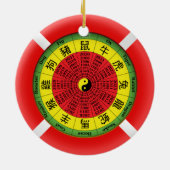 〔占星術の〕十二宮図中国のホイールオーナメント セラミックオーナメント (裏面)