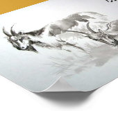 〔占星術の〕十二宮図中国のヤギ ポスター (角)