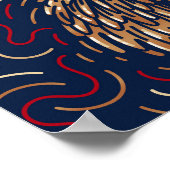 〔占星術の〕十二宮図中国のレッドルースター |〔占星術の〕十二宮図デジタルプリント ポスター (角)