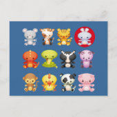 〔占星術の〕十二宮図中国の動物の年うさぎ シーズンポストカード (正面)