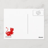 〔占星術の〕十二宮図中国の裁紙トラ図解入りの、写真付きのギ ポストカード (裏面)