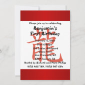 〔占星術の〕十二宮図中国の辰年誕生日パーティー 招待状 (裏面)