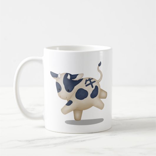 〔占星術の〕十二宮図中国のOx Cute Astrology Sign コーヒーマグカップ (左)