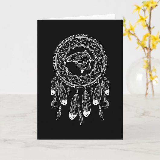 〔占星術の〕十二宮図先住民アメリカサケ カード (黄色い花)