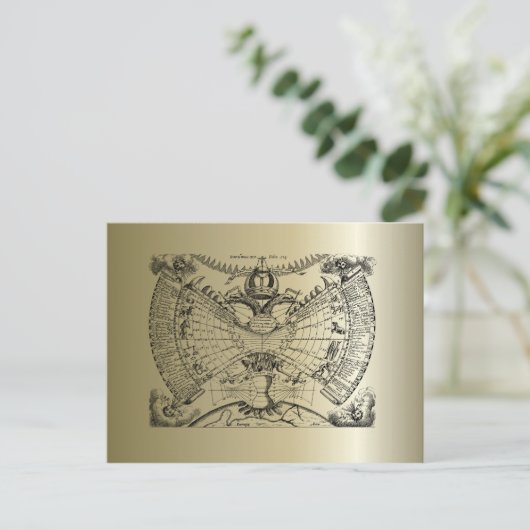 〔占星術の〕十二宮図占星図 ポストカード (スタンド正面)