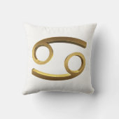 〔占星術の〕十二宮図占星術のシンボルや象徴太陽がん金ゴールド クッション (裏面)