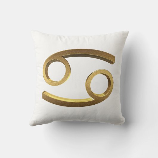 〔占星術の〕十二宮図占星術のシンボルや象徴太陽がん金ゴールド クッション (裏面)
