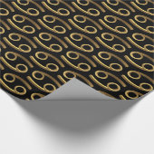 〔占星術の〕十二宮図占星術のシンボルや象徴太陽がん金ゴールド ラッピングペーパー (角)