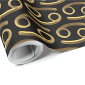 〔占星術の〕十二宮図占星術のシンボルや象徴太陽がん金ゴールド ラッピングペーパー (ロールコーナー)