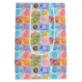 〔占星術の〕十二宮図占星術のシンボルや象徴誕生日アート ミディアムペーパーバッグ (裏面)