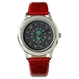 〔占星術の〕十二宮図占星術エイリアン 腕時計