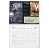 (占星術の)十二宮図及びチャクラのカレンダー カレンダー (3月 2026)