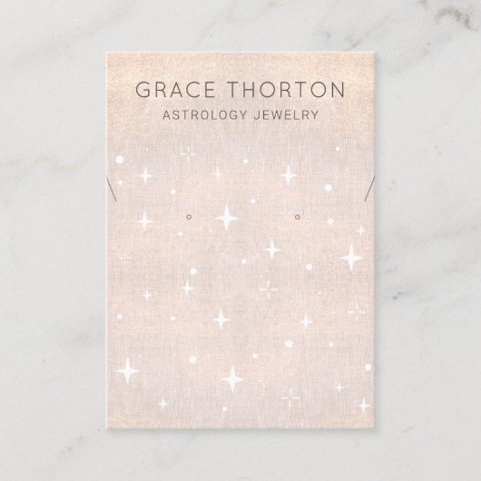 〔占星術の〕十二宮図天星イヤリングネックレス 名刺 (正面)
