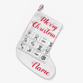 〔占星術の〕十二宮図太陽星座星座カレンダーThunder_Cove スモールクリスマスストッキング (正面 (吊り時))