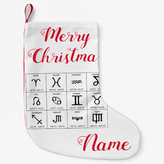 〔占星術の〕十二宮図太陽星座星座カレンダーThunder_Cove スモールクリスマスストッキング (正面)