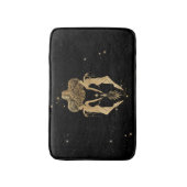 〔占星術の〕十二宮図女神 |コズミック金ゴールドジェミニ星占い バスマット (正面縦)
