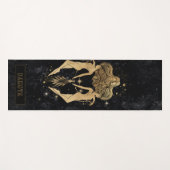 〔占星術の〕十二宮図女神 |コズミック金ゴールドジェミニ星占い ヨガマット (正面(横))