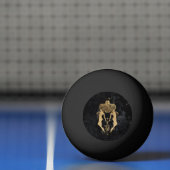 〔占星術の〕十二宮図女神 |コズミック金ゴールドジェミニ星占い 卓球ボール (ネット)