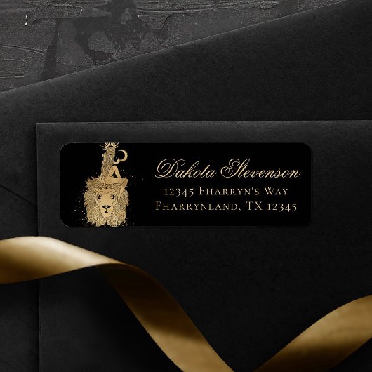 〔占星術の〕十二宮図女神 |コズミック金ゴールドレオアストロロジー ラベル