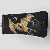 〔占星術の〕十二宮図女神 |宇宙金ゴールドタウロス星占 ゴルフヘッドカバー (正面)