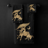 〔占星術の〕十二宮図女神 |宇宙金ゴールドタウロス星占 バスタオルセット