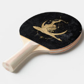 〔占星術の〕十二宮図女神 |宇宙金ゴールド射手座占星術 卓球ラケット (正面アングル)
