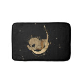 〔占星術の〕十二宮図女神 |宇宙金ゴールド山羊座占星術 バスマット (正面)