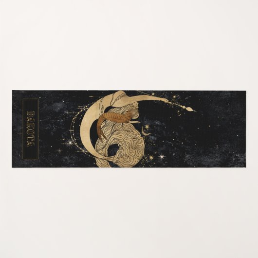 〔占星術の〕十二宮図女神 |宇宙金ゴールド山羊座占星術 ヨガマット (正面(横))