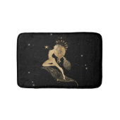 〔占星術の〕十二宮図女神 |宇宙金ゴールド星占い バスマット (正面)