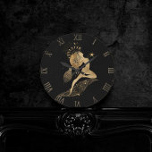 〔占星術の〕十二宮図女神 |宇宙金ゴールド星占い ラウンド壁時計