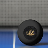 〔占星術の〕十二宮図女神 |宇宙金ゴールド蠍座占星術 卓球ボール (ネット)