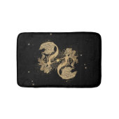 〔占星術の〕十二宮図女神 |宇宙金ゴールド魚座の占星術 バスマット (正面)