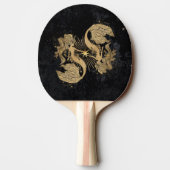 〔占星術の〕十二宮図女神 |宇宙金ゴールド魚座の占星術 卓球ラケット (裏面)