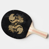 〔占星術の〕十二宮図女神 |宇宙金ゴールド魚座の占星術 卓球ラケット (横)