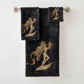 〔占星術の〕十二宮図女神 |宇宙金ゴールド《星座》乙女座占星術 バスタオルセット (インサイチュ)