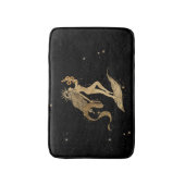 〔占星術の〕十二宮図女神 |宇宙金ゴールド《星座》乙女座占星術 バスマット (正面縦)