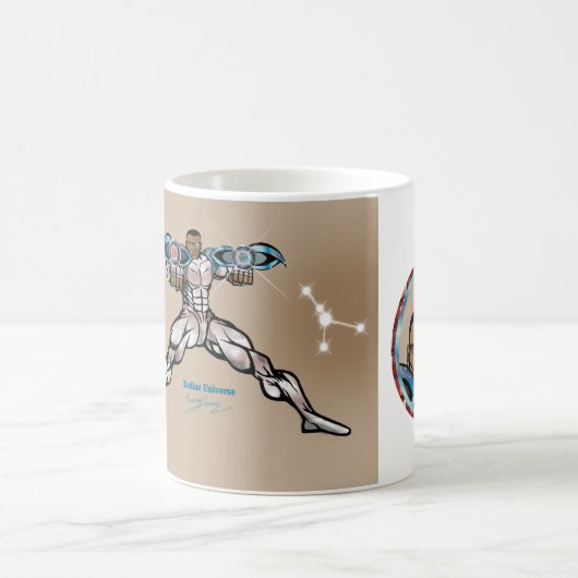 〔占星術の〕十二宮図宇宙 – がんマグカップ コーヒーマグカップ (中央)