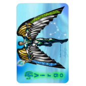 〔占星術の〕十二宮図宇宙 – 4 x 6《星座》乙女座磁石。 マグネット (縦)