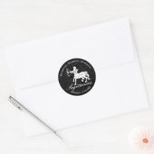 〔占星術の〕十二宮図射手座アストロロジーカスタムヴィンテージブラック ラウンドシール (封筒)