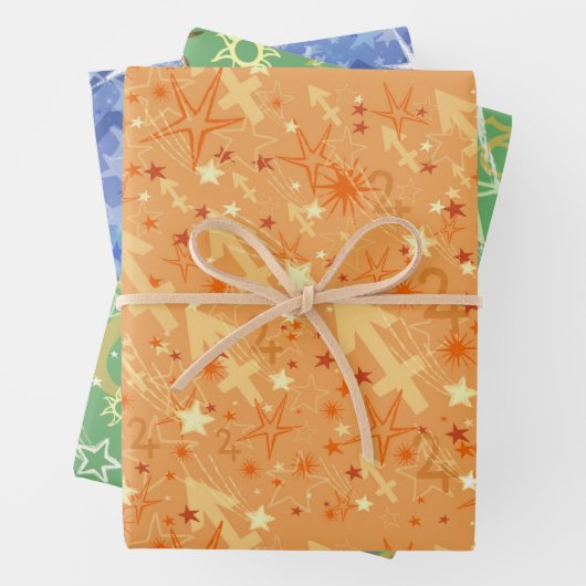 〔占星術の〕十二宮図射手座山羊座がんトリオ ラッピングペーパーシート (インサイチュ)