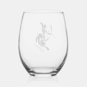 〔占星術の〕十二宮図射手座 ステムなしワイングラス (裏面)