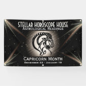 〔占星術の〕十二宮図山羊座バナー任意の署名を作成 横断幕 (横)