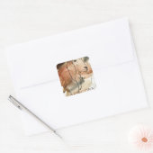 〔占星術の〕十二宮図山羊座ヤギ占星術惑星 スクエアシール (封筒)