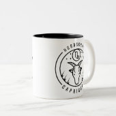 〔占星術の〕十二宮図山羊座占星術デザイン ツートーンマグカップ (正面右)