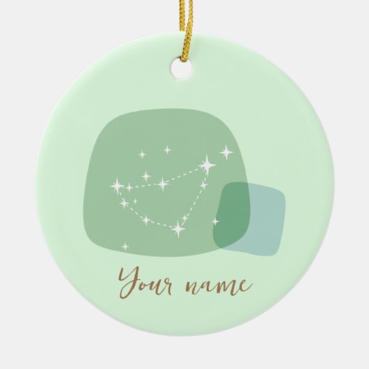 〔占星術の〕十二宮図山羊座 セラミックオーナメント (正面)