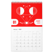 〔占星術の〕十二宮図幾何学：太陰動物暦美術 カレンダー (1月 2027)