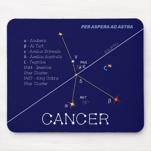 〔占星術の〕十二宮図座がん マウスパッド (正面)
